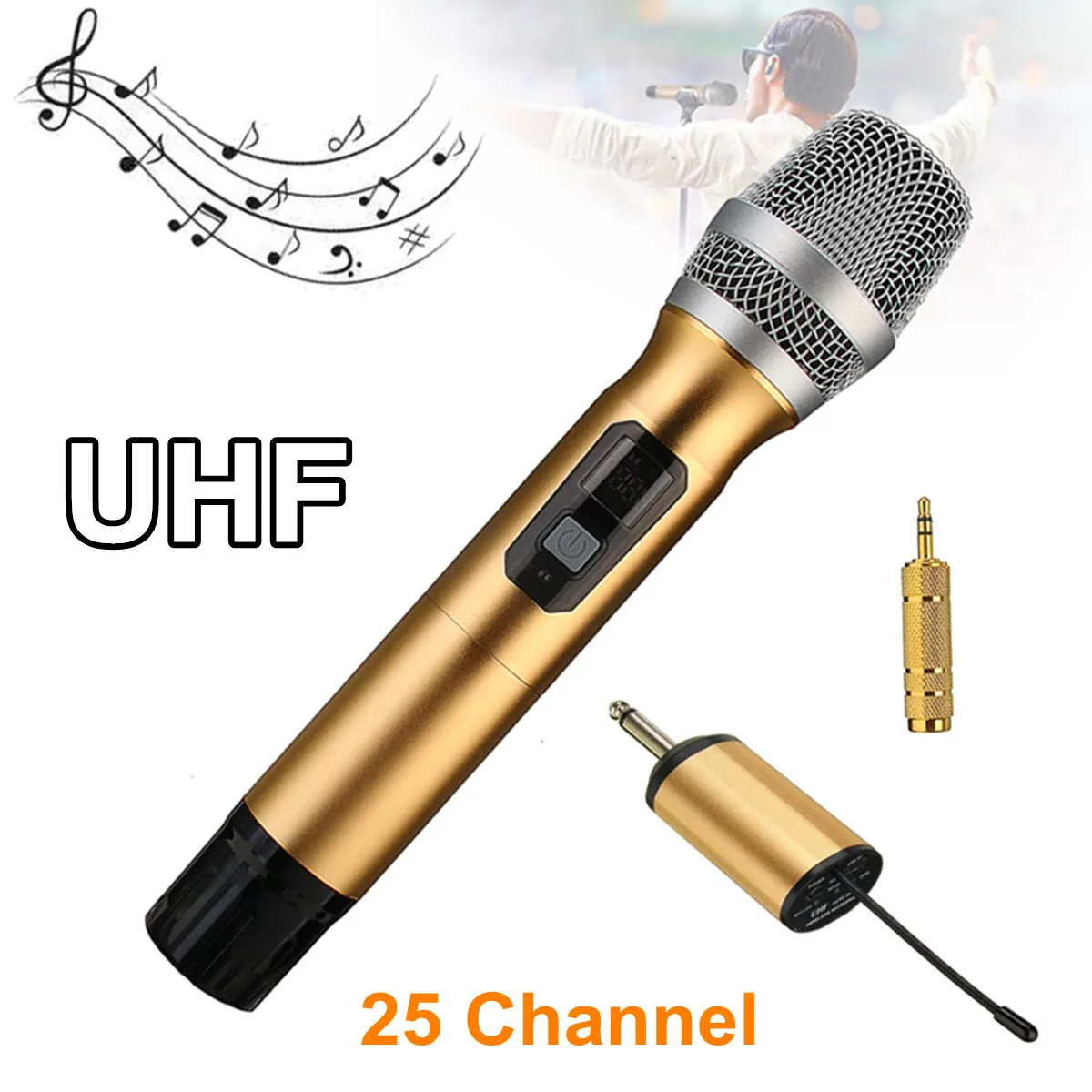Handheld Microphone Professional Wireless Microphone Speaker Karaoke Music Player Singing Recorder With Receiver 3.5mm Adapter
Handheld Microphone Professional Wireless Microphone Speaker Karaoke Music Player Singing Recorder With Receiver 3.5mm Adapter