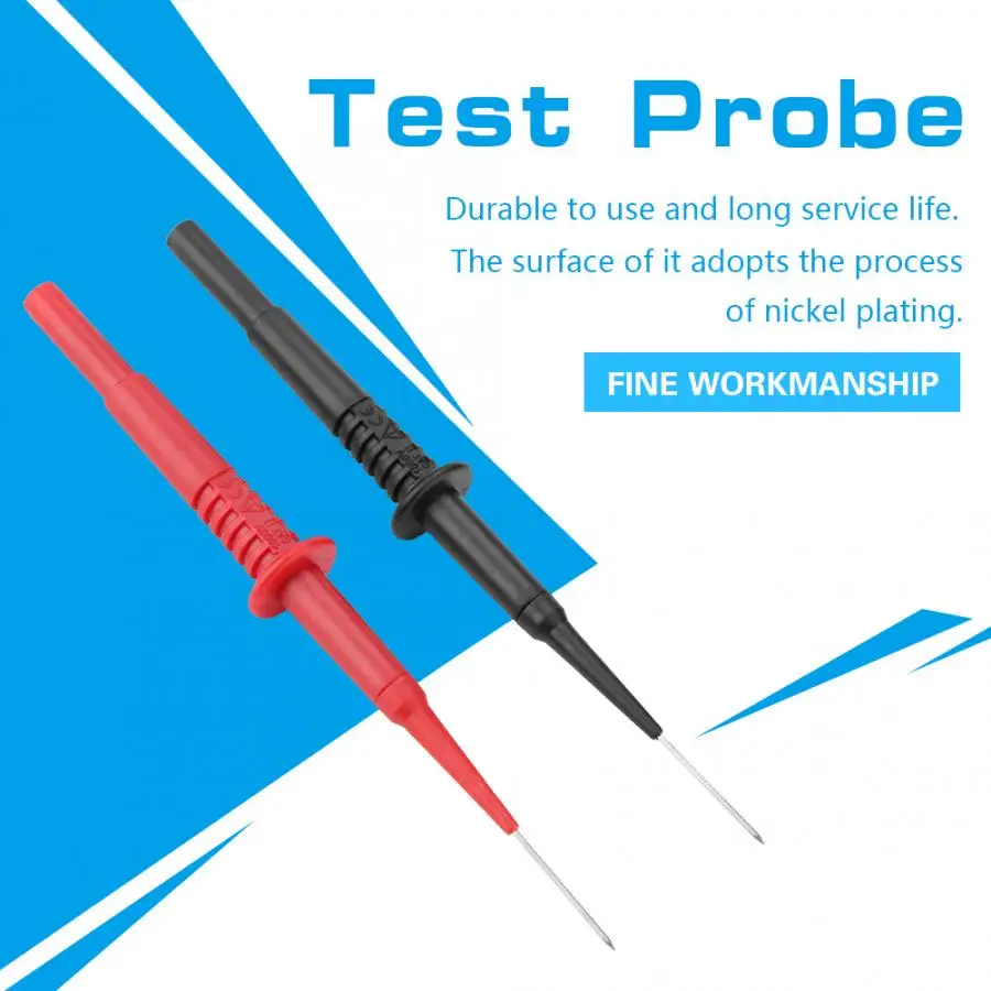 2 Pcs Test Probes Black Red Banana Plug Socket Multimeter test leads Probe Piercing Induction heater
2 Pcs Test Probes Black Red Banana Plug Socket Multimeter test leads Probe Piercing Induction heater