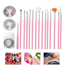 Professionnel Nail Art stylo brosse ensemble ligne dessin peinture stylo Striping bande ligne manucure outil(China)