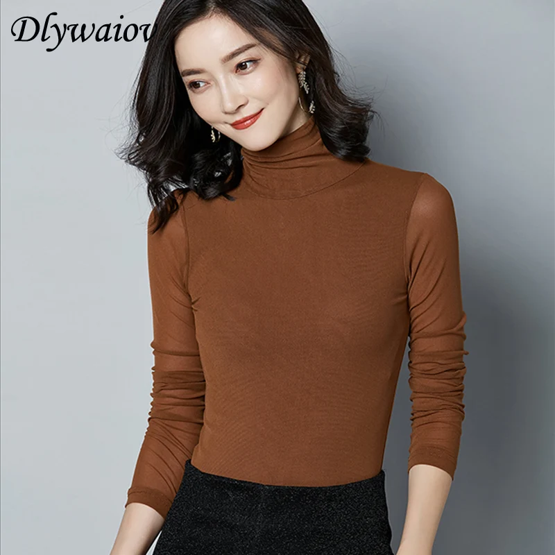 Blusas Mujer Modis Sexy Mesh Turtleneck Blouse Women Tops Long Sleeve Solid color Bottoming Shirt Fashion Femme Autumn winter
Blusas Mujer Modis Sexy Mesh Turtleneck Blouse Women Tops Long Sleeve Solid color Bottoming Shirt Fashion Femme Autumn winter