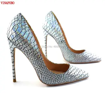 Vinapobo Silver Snake Print Leather Ladies Pumps Pointed Toe Slip-on High Heels Pumps Spring Autumn Women Formale Wedding Shoes
Vinapobo Silver Snake Print Leather Ladies Pumps Pointed Toe Slip-on High Heels Pumps Spring Autumn Women Formale Wedding Shoes