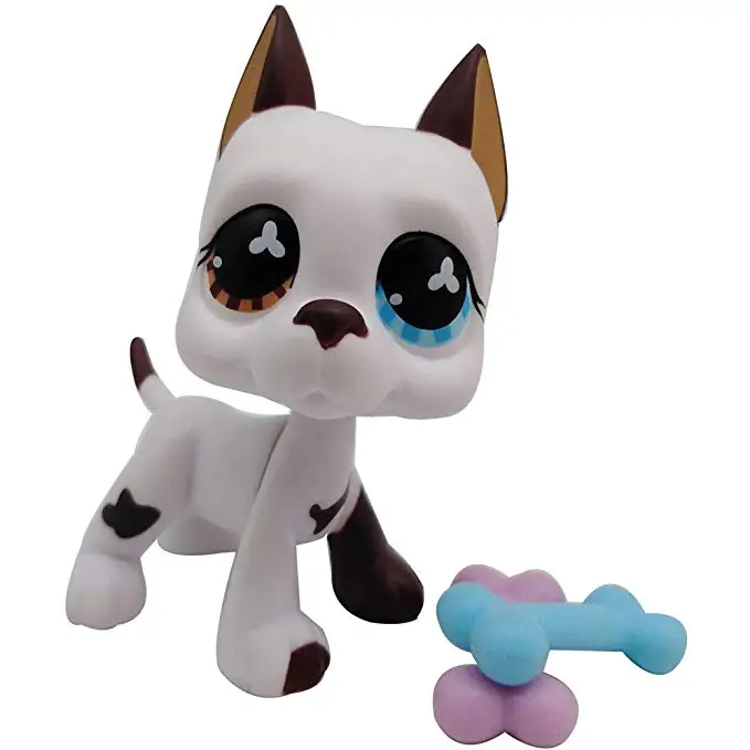 Great Dane Dog #577 White and Brown Spot Puppy Magnet on Foot Clear Peg With Mini Accessories | Игрушки и хобби
