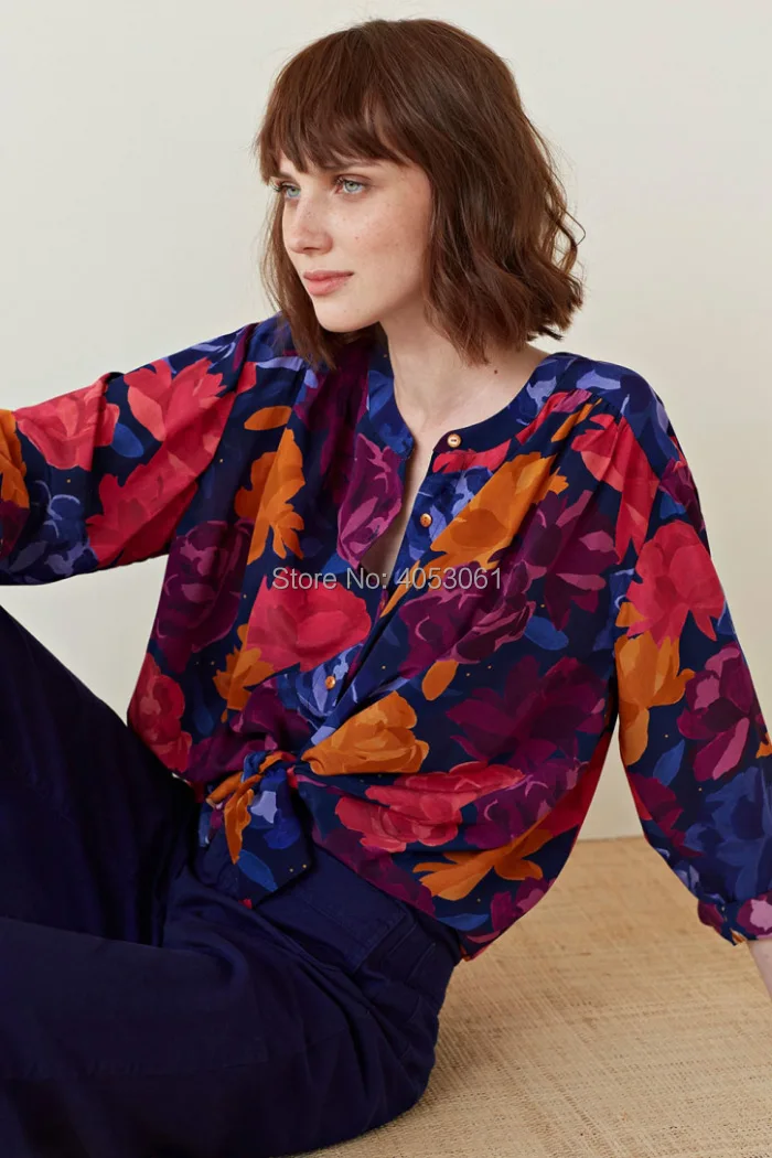 100% Viscose Round Neck Oil Painting Floral Printed Shirt Top - 2019ss Women Print Blouse Shirt
100% Viscose Round Neck Oil Painting Floral Printed Shirt Top - 2019ss Women Print Blouse Shirt