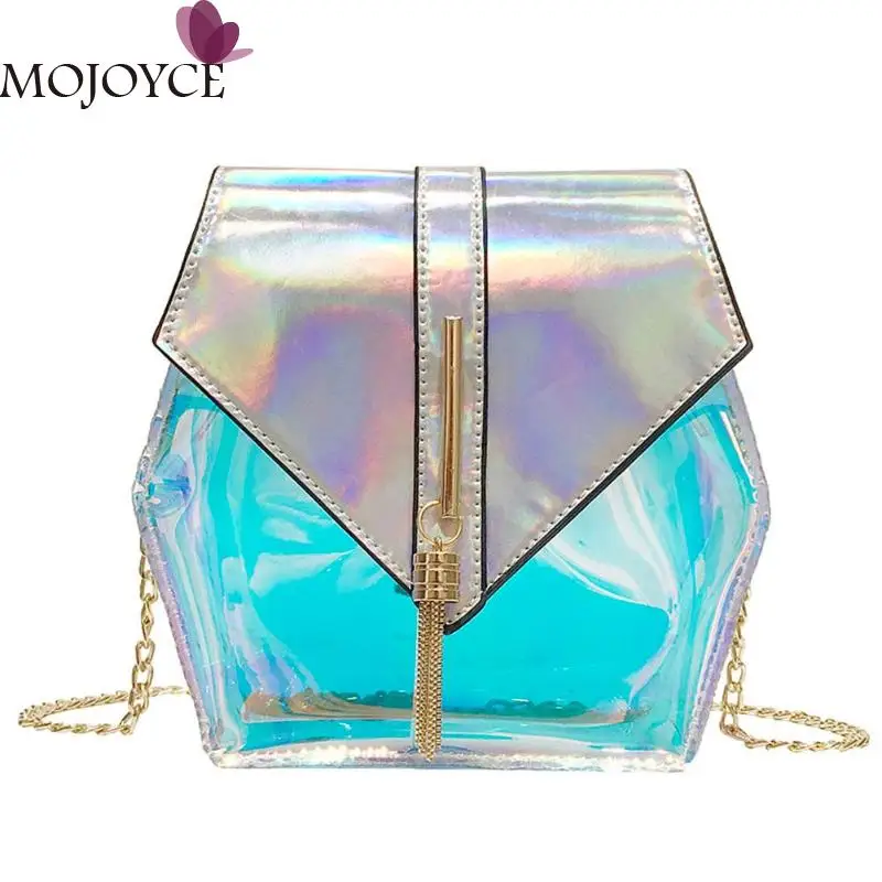 2019 New Girls Fashion Transparent Small Laser Clear Shoulder Chain Handbags Women Tassel Geometric Crossbody Bags
2019 New Girls Fashion Transparent Small Laser Clear Shoulder Chain Handbags Women Tassel Geometric Crossbody Bags
