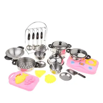 27pcs Simulation Kitchen Cookware Set Pretend Play Role Playing Game Educational Toys Birthday Gift for Children Kids Toddler
27pcs Simulation Kitchen Cookware Set Pretend Play Role Playing Game Educational Toys Birthday Gift for Children Kids Toddler