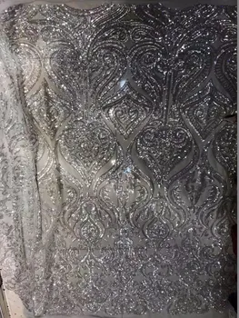 African Lace Fabric With Sequin Embroidery Sequins Tulle Lace 2019 SILVER French Tulle Sequined Lace Fabric For Evening Dress
African Lace Fabric With Sequin Embroidery Sequins Tulle Lace 2019 SILVER French Tulle Sequined Lace Fabric For Evening Dress
