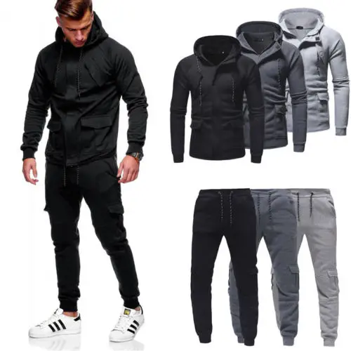 2Pcs Men Casual Slim Tracksuit Tops Bottom Sports Suit Coat Jacket Trousers Pants Set 2019 New
2Pcs Men Casual Slim Tracksuit Tops Bottom Sports Suit Coat Jacket Trousers Pants Set 2019 New