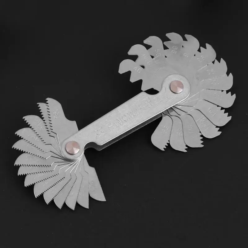 28pcs British Thread Plug Gage Stainless Steel Screw Pitch 55 Degree Gauge Rib pattern Household measuring tools
28pcs British Thread Plug Gage Stainless Steel Screw Pitch 55 Degree Gauge Rib pattern Household measuring tools