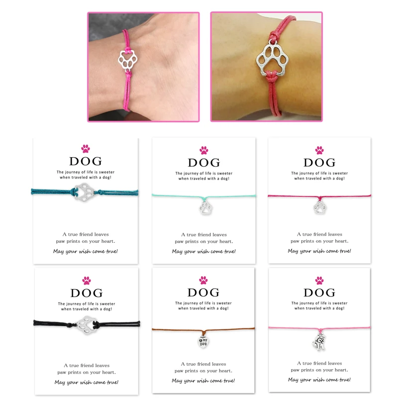 Hot 1pc Infinity Love Dog Paw Prints Wish Card Bracelet for Women Girls Adjustable Friendship Bracelets Dropship
Hot 1pc Infinity Love Dog Paw Prints Wish Card Bracelet for Women Girls Adjustable Friendship Bracelets Dropship