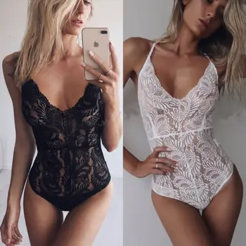 2019 NEW Women Sexy Lace Bodysuit Pullover Black Babydoll Sleepwear G-string
2019 NEW Women Sexy Lace Bodysuit Pullover Black Babydoll Sleepwear G-string