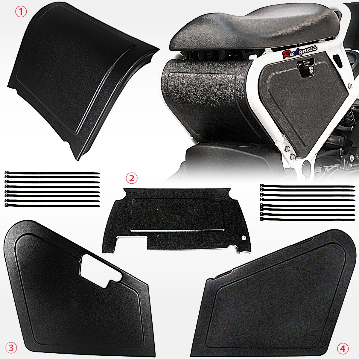Motorcycle Under Seat Storage Black Body Panels Fit Honda 1996-2018 Ruckus Zoomer 50 NPS50
Motorcycle Under Seat Storage Black Body Panels Fit Honda 1996-2018 Ruckus Zoomer 50 NPS50