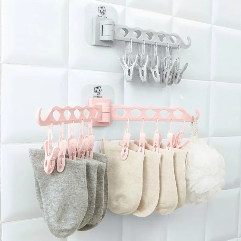 Hanging Drying Frame Foldable Dry Clothes The Shelf Avoid Punch Household Travel Portable Shower Room Socks Accept | Дом и сад