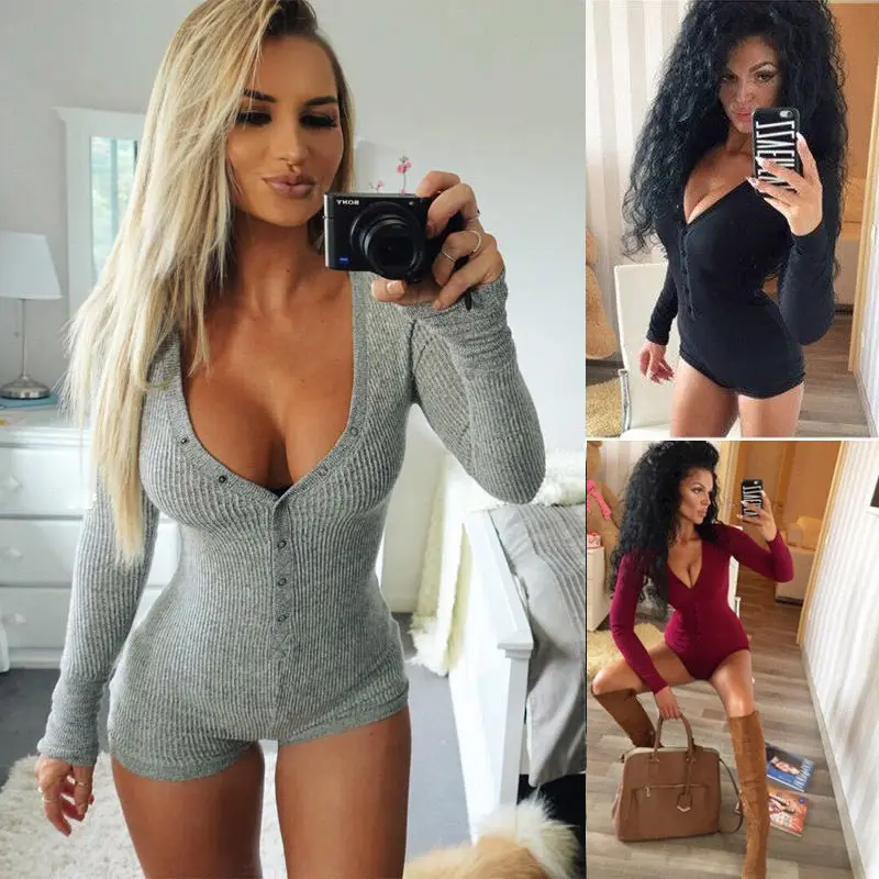 2019 New Women Long Sleeve Bodysuit Stretch Ladies Casual Solid Jumpsuit New Rompers Trousers
2019 New Women Long Sleeve Bodysuit Stretch Ladies Casual Solid Jumpsuit New Rompers Trousers