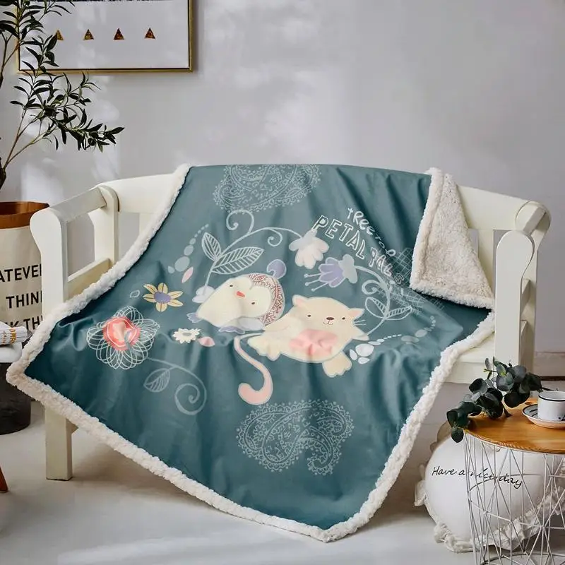 1PC Thicken Double Layer Blanket for Kids Cartoon Printed Baby Kids Bedding Blanket Plush Throw Blanket on Bed Sofa 75/140*100cm
1PC Thicken Double Layer Blanket for Kids Cartoon Printed Baby Kids Bedding Blanket Plush Throw Blanket on Bed Sofa 75/140*100cm