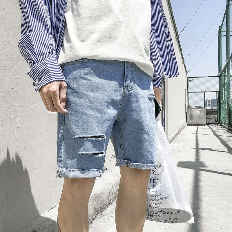 Summer New Short Jeans Men Fashion Straight Casual Tear Hole Denim Five Pants Man Streetwear Trend Wild Hip Hop Loose Shorts
Summer New Short Jeans Men Fashion Straight Casual Tear Hole Denim Five Pants Man Streetwear Trend Wild Hip Hop Loose Shorts