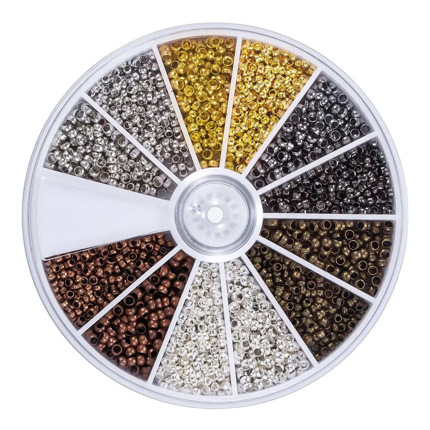 2250 Pieces Tube Crimp Beads 2 mm 2.5 mm Mixed Bracelet Loose Beads Spacer Jewelry Making Ends Caps, 6 Colors
2250 Pieces Tube Crimp Beads 2 mm 2.5 mm Mixed Bracelet Loose Beads Spacer Jewelry Making Ends Caps, 6 Colors