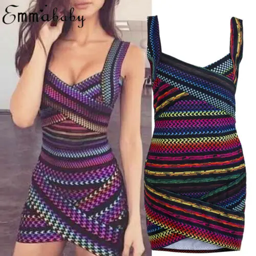 Women's Bandage Bodycon Sleeveless Evening Party Knited Colorful Clubwear Short Mini Dress
Women's Bandage Bodycon Sleeveless Evening Party Knited Colorful Clubwear Short Mini Dress