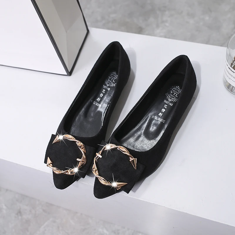 Casual Women Shoes Fashion Korean Style Woman Flat Shoes 2019 New Arrivals Metal Buckle Shallow Ladies Shoes Spring Autumn Flats
Casual Women Shoes Fashion Korean Style Woman Flat Shoes 2019 New Arrivals Metal Buckle Shallow Ladies Shoes Spring Autumn Flats