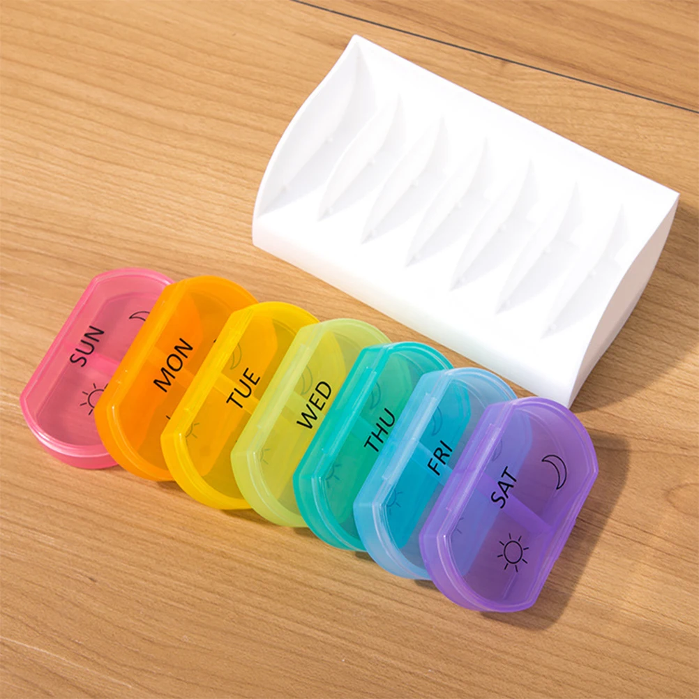 Pill Box Organiser Set Partitioned Portable Covered Mini Colorful Dispensing Medicine Tablet Pill Boxes Storage Sub-boxes
Pill Box Organiser Set Partitioned Portable Covered Mini Colorful Dispensing Medicine Tablet Pill Boxes Storage Sub-boxes