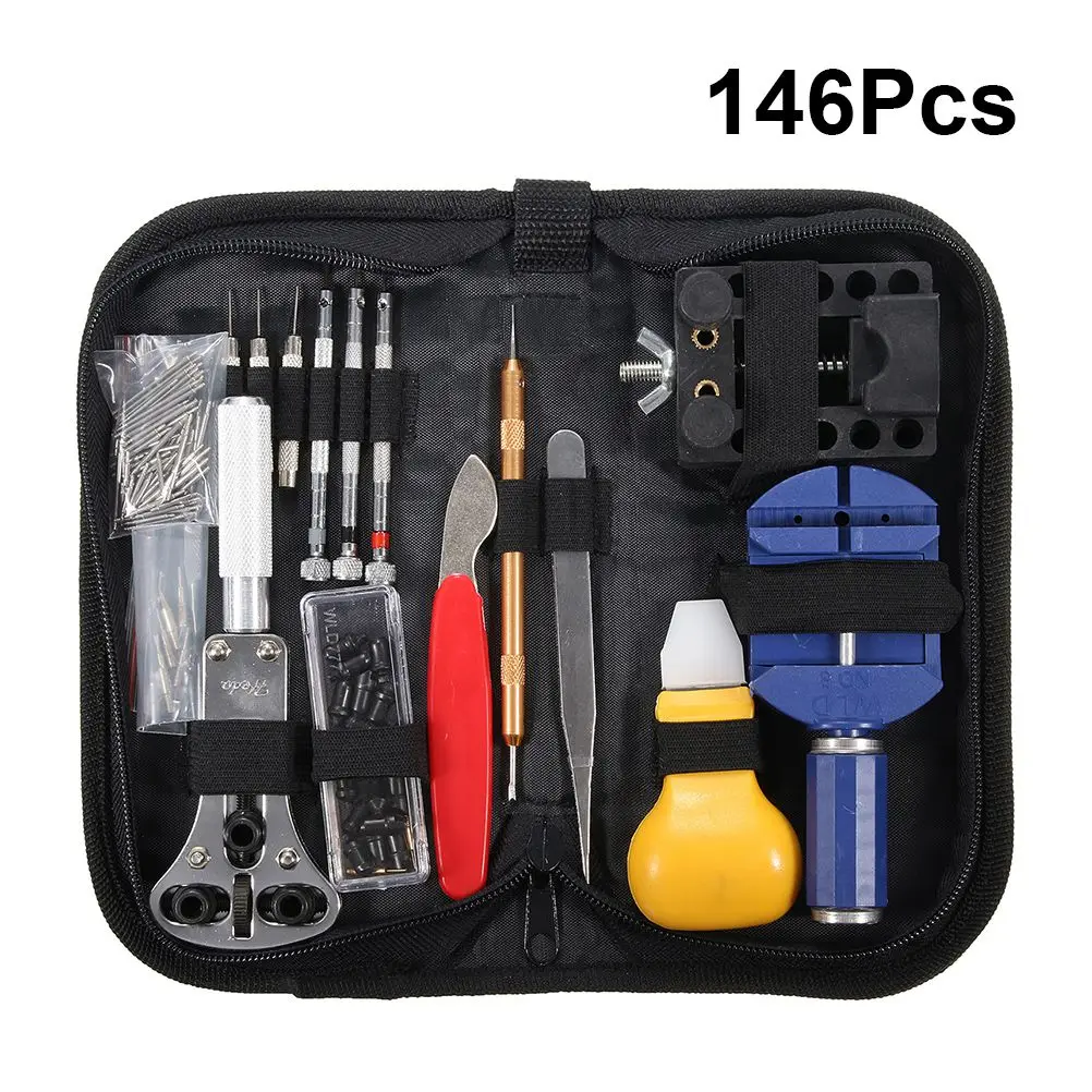 146Pcs Watch Repair Kit Durable Professional Watch Maintance Kits Link Pin Remover Spring Bar Tool Set with Carrying Case
146Pcs Watch Repair Kit Durable Professional Watch Maintance Kits Link Pin Remover Spring Bar Tool Set with Carrying Case