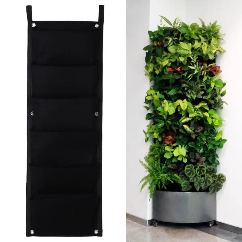 6 Pockets 84*30cm Flower Pots Vertical Planter On Wall Hanging Felt Gardening Plants Pot Indoor Office Green Field Grow Bags
6 Pockets 84*30cm Flower Pots Vertical Planter On Wall Hanging Felt Gardening Plants Pot Indoor Office Green Field Grow Bags