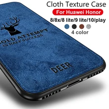 Тканевый чехол для телефона honor 8X8 9 lite 10 чехол для huawei P Smart 2019 P30 Pro светильник бампер для honor 8A 7C 5,7 5,99 дюймов(China)