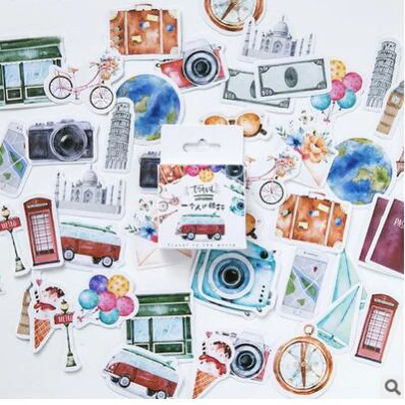 46 Pcs Travel Sticker DIY Vintage Retro Classic Travel Stickers For Diary Scrapbooking Decor Adhesive Memo Pad Stationery
46 Pcs Travel Sticker DIY Vintage Retro Classic Travel Stickers For Diary Scrapbooking Decor Adhesive Memo Pad Stationery