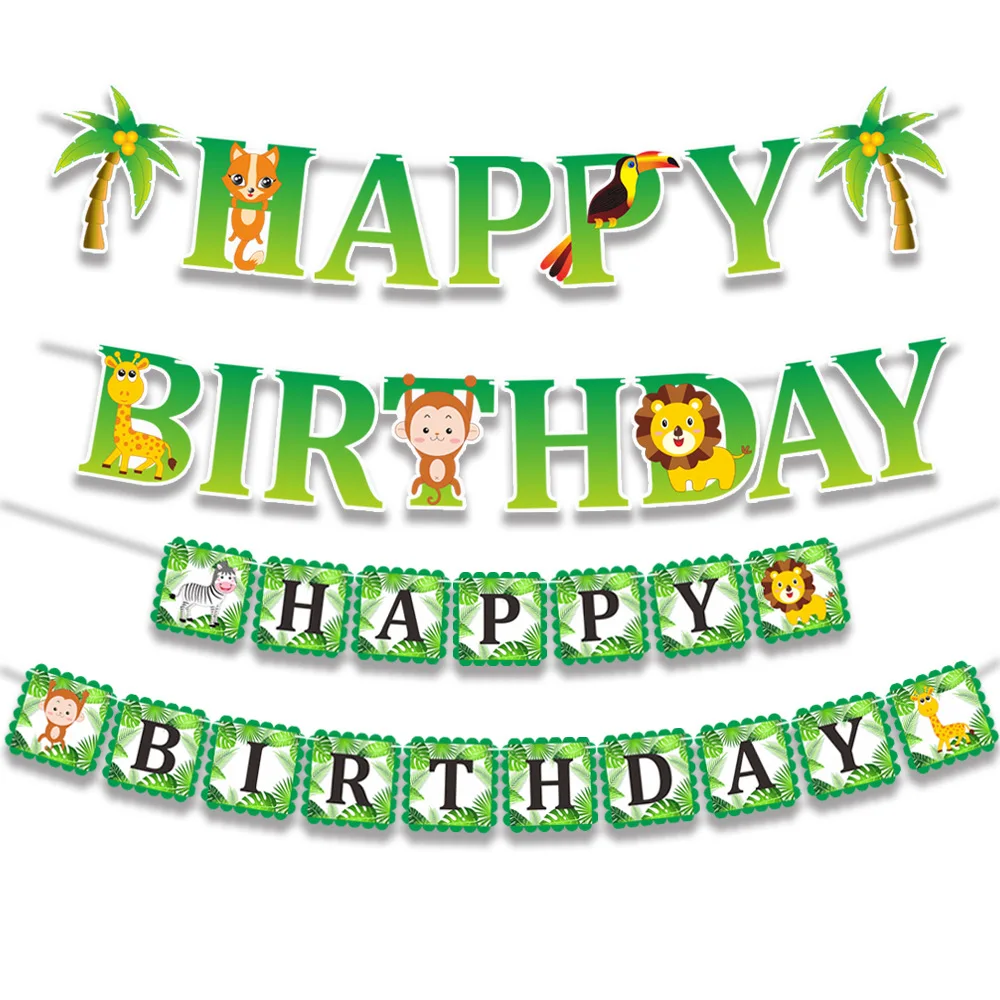 1Set Jungle Animals Happy Birthday Banner Forest Safari Lion Monkey Bunting Garland Baby Shower Kids Birthday Party Decorations
1Set Jungle Animals Happy Birthday Banner Forest Safari Lion Monkey Bunting Garland Baby Shower Kids Birthday Party Decorations