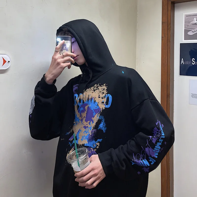 Men's Sweatshirt 2019 Spring New Loose Print Couple Korean Lazy Hooded Sweatshirt Youth Vibrant Pullover Casual Men's Wear
Men's Sweatshirt 2019 Spring New Loose Print Couple Korean Lazy Hooded Sweatshirt Youth Vibrant Pullover Casual Men's Wear