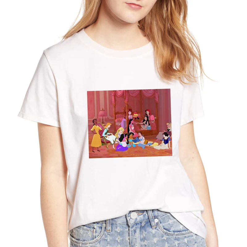 Snow White Cinderella Harajuku Tshirt 100% Cotton Tops Casual Female T-shirt Korean Clothes 90s T Shirt Gothic Plus Size
Snow White Cinderella Harajuku Tshirt 100% Cotton Tops Casual Female T-shirt Korean Clothes 90s T Shirt Gothic Plus Size