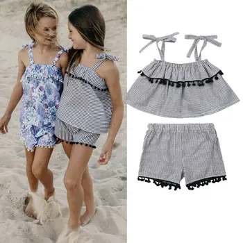 2Pcs New Fashion Newborn Kid Baby Girls Sleeveless Striped Strap Tops+Shorts Pants Summer Casual Clothes Outfits Set
2Pcs New Fashion Newborn Kid Baby Girls Sleeveless Striped Strap Tops+Shorts Pants Summer Casual Clothes Outfits Set