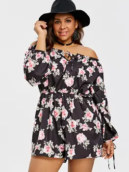 Wipalo Women Plus Size 5XL Sexy Floral Off The Shoulder Rompers Elastic Waist Wide Legs Loose Casual Jumpsuits Summer Playsuits
Wipalo Women Plus Size 5XL Sexy Floral Off The Shoulder Rompers Elastic Waist Wide Legs Loose Casual Jumpsuits Summer Playsuits