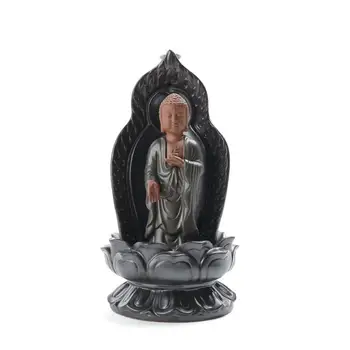 Buddha Ceramic Backflow Incense Burner Lotus Flower Smoke Waterfall Stick Incense Holder Bouddha Decoration Aromatherapy Furnace
Buddha Ceramic Backflow Incense Burner Lotus Flower Smoke Waterfall Stick Incense Holder Bouddha Decoration Aromatherapy Furnace