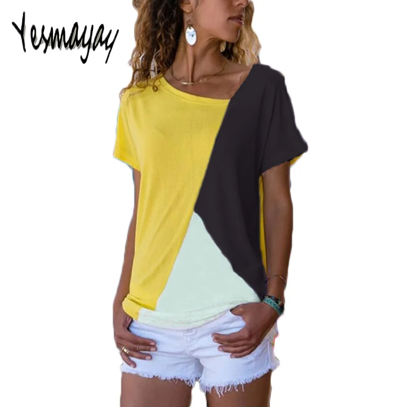 Tshirt Women Plus Size 5XL Patchwork Short Sleeve Summer Casual Tee T Shirt Women 2019 Streetwear Camiseta Mujer Verano Tops
Tshirt Women Plus Size 5XL Patchwork Short Sleeve Summer Casual Tee T Shirt Women 2019 Streetwear Camiseta Mujer Verano Tops