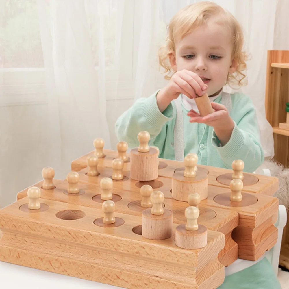 Montessori Educational Wooden Toys Cylinder Socket Blocks Montessori Toys Baby Development Practice Sensory Toy Gifts 4PCS/Set
Montessori Educational Wooden Toys Cylinder Socket Blocks Montessori Toys Baby Development Practice Sensory Toy Gifts 4PCS/Set
