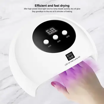 36W UV LED Nail Dryer Lamp For Gel Nail Polish Quick-Drying Lamp Intelligent Induction LED Lamp Auto Sensor Nail Art Tools
36W UV LED Nail Dryer Lamp For Gel Nail Polish Quick-Drying Lamp Intelligent Induction LED Lamp Auto Sensor Nail Art Tools