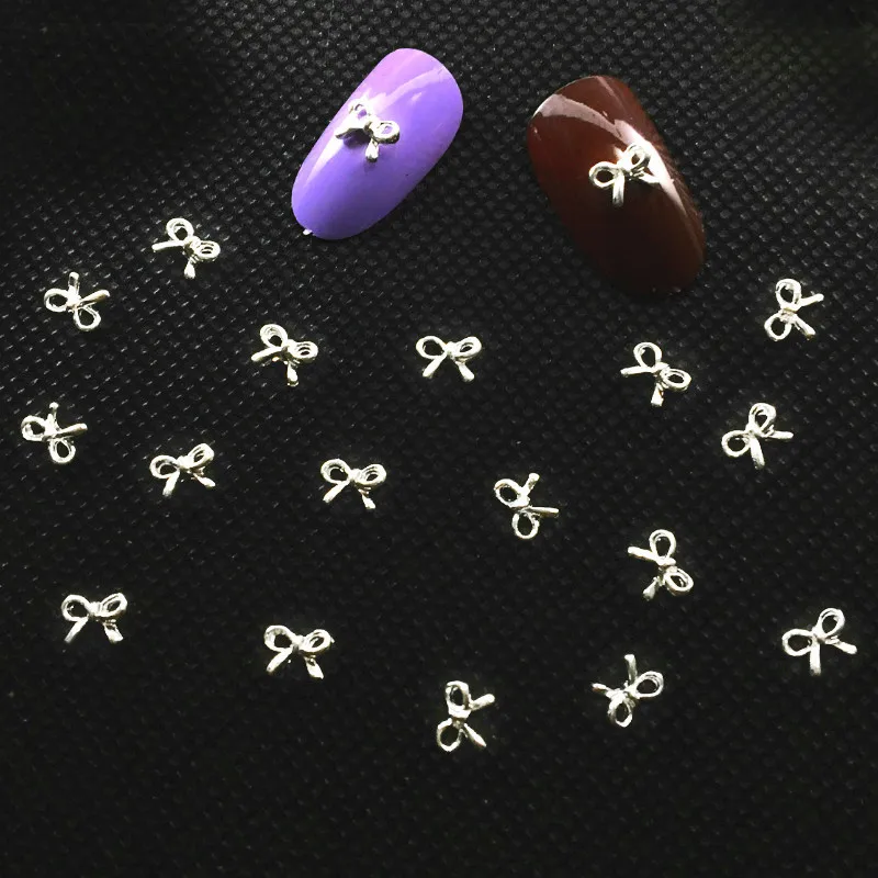 100Pcs Silver Nail Art Decorations Charms Metal Bow Tie nail accessories design Manicure Supply 3d Studs for Japanese
100Pcs Silver Nail Art Decorations Charms Metal Bow Tie nail accessories design Manicure Supply 3d Studs for Japanese