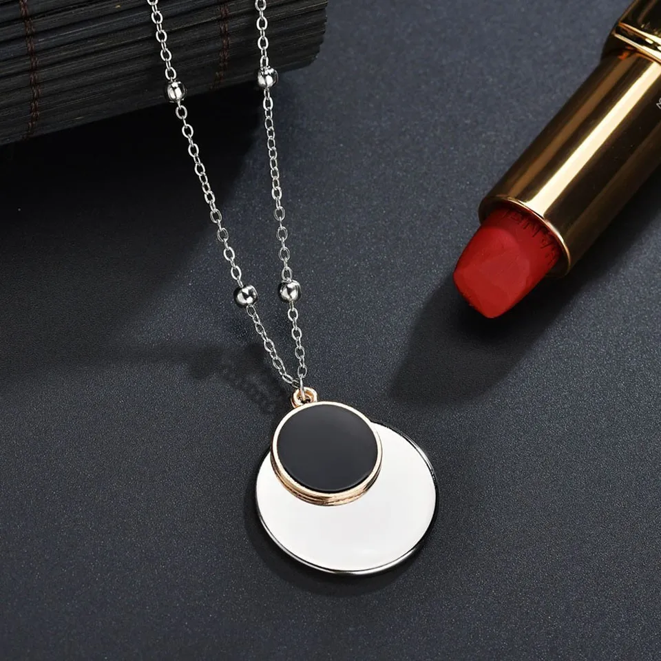 Simple Design Women Trendy Pendant Necklace Double Round Pendant & Necklace Female Korean Style Handmade Wedding Jewelry
Simple Design Women Trendy Pendant Necklace Double Round Pendant & Necklace Female Korean Style Handmade Wedding Jewelry