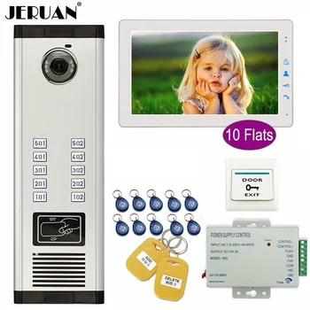JERUAN Apartment 9 inch Color TFT Video Door Phone Intercom Access 700TVL Camera Home Gate Entry Security Kit for 10 Families
JERUAN Apartment 9 inch Color TFT Video Door Phone Intercom Access 700TVL Camera Home Gate Entry Security Kit for 10 Families