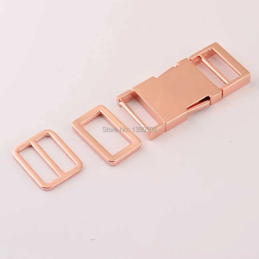 1set (3pcs) Rose Gold Color Quick Side Release Buckle Slide buckle rectangle ring for bag garment accessories
1set (3pcs) Rose Gold Color Quick Side Release Buckle Slide buckle rectangle ring for bag garment accessories
