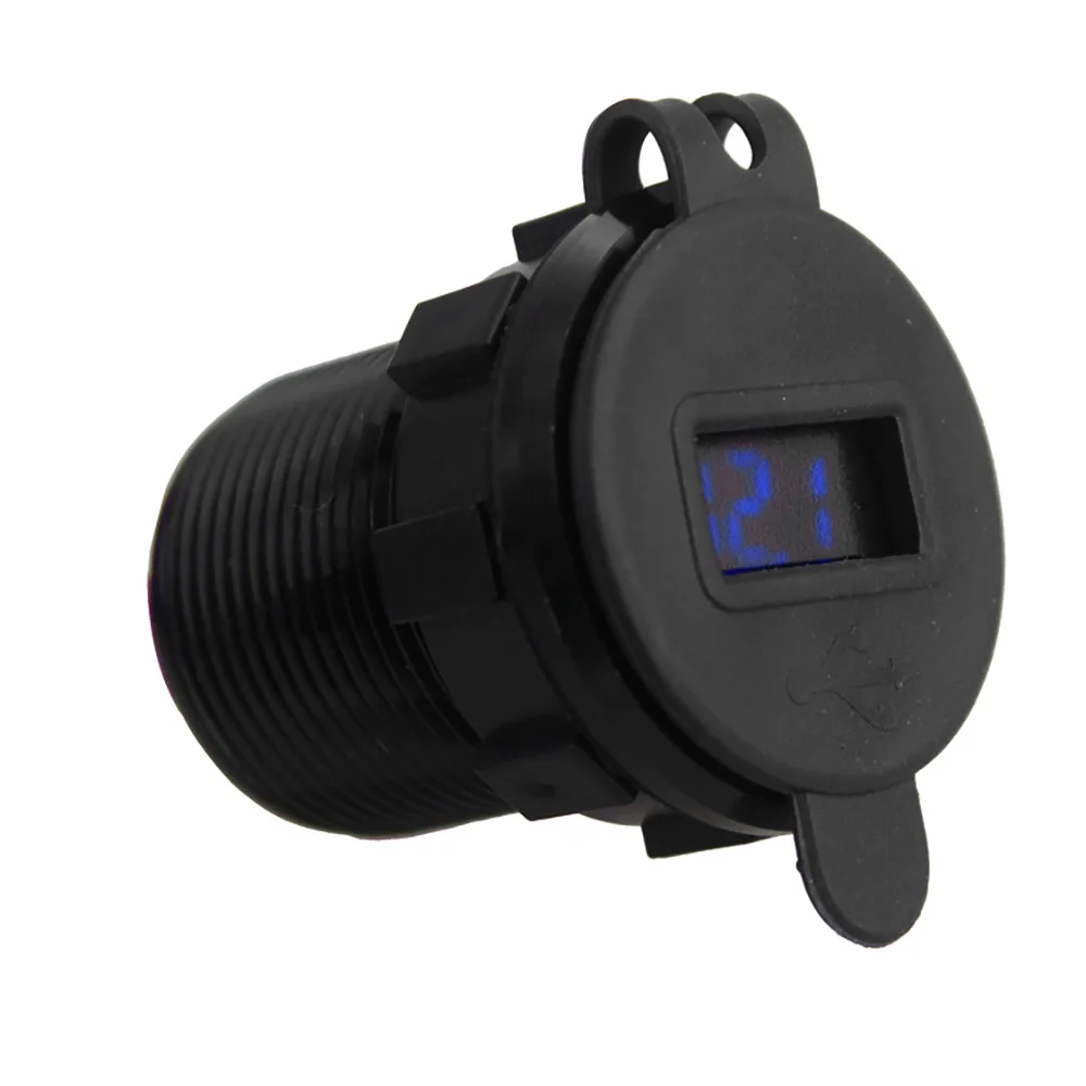 USB Car Charger Double Fast Phone Charge Socket With Voltmeter Charging Tablet Motorcycle usb Adapter | Мобильные телефоны и