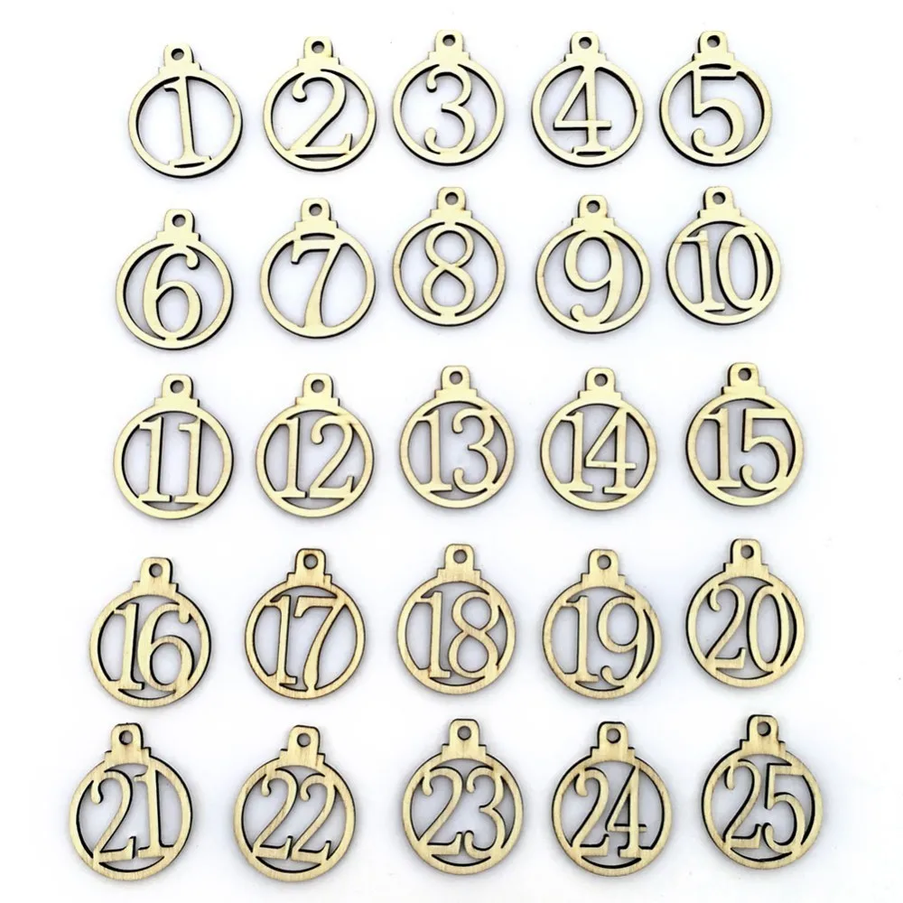 25pcs Wooden Christmas Advent Calendar Gift Tags Number Gift Tags Christmas Countdown Tags Christmas decorations
25pcs Wooden Christmas Advent Calendar Gift Tags Number Gift Tags Christmas Countdown Tags Christmas decorations