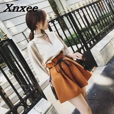 Summer fashion two pieces set chiffon sweet suits elegant temperament tops + high waist wide leg shorts women clothes
Summer fashion two pieces set chiffon sweet suits elegant temperament tops + high waist wide leg shorts women clothes