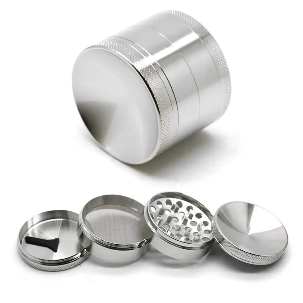 Concave Grinder Metal Zinc Alloy 4 Pieces Tobacco Spice Herb Weed Grinder with Pollen Catcher (Silver, 1.6 inches)
Concave Grinder Metal Zinc Alloy 4 Pieces Tobacco Spice Herb Weed Grinder with Pollen Catcher (Silver, 1.6 inches)