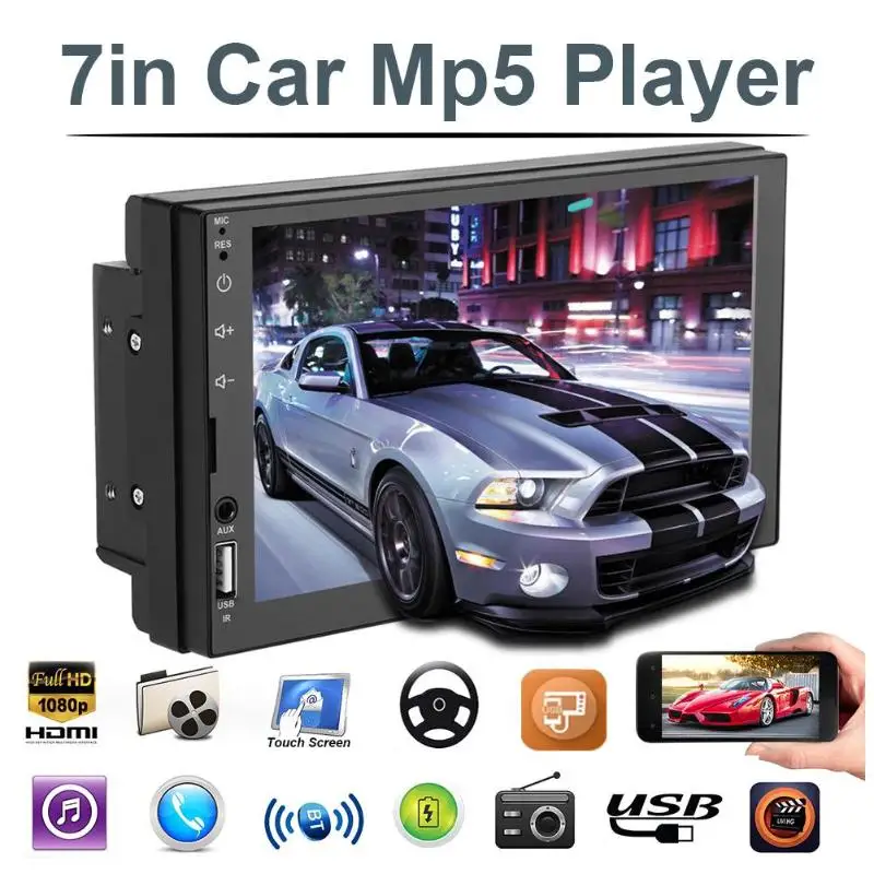 VODOOL 7703B 2Din 7inch Touch Screen Car Stereo MP5 Multimedia Player with Camera FM Radio Bluetooth Head Unit w Remote Control
VODOOL 7703B 2Din 7inch Touch Screen Car Stereo MP5 Multimedia Player with Camera FM Radio Bluetooth Head Unit w Remote Control