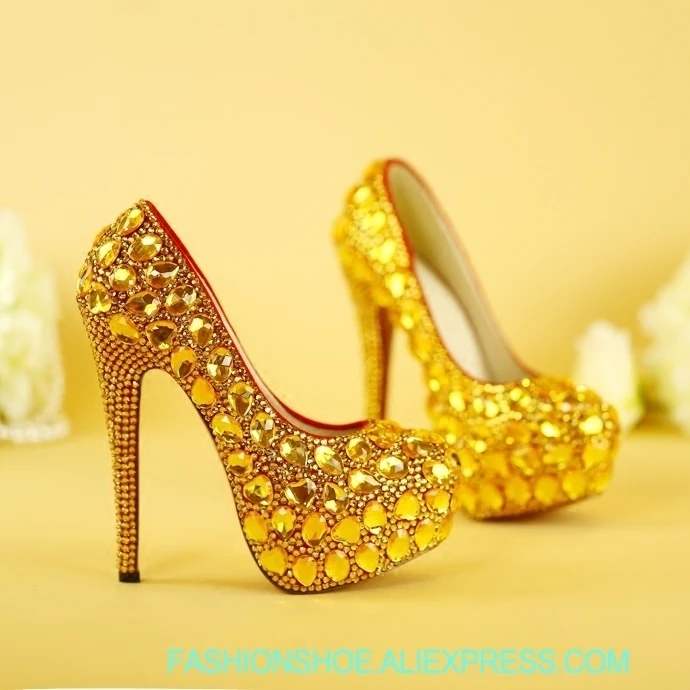 Women Shoes Gold Rhinestone Pumps Wedding Heels Round Toe Luxury Design Important Banquet TV Program Show Great Style
Women Shoes Gold Rhinestone Pumps Wedding Heels Round Toe Luxury Design Important Banquet TV Program Show Great Style