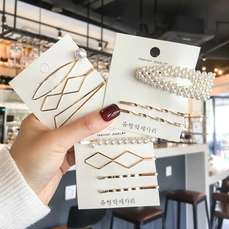 2019 New Women Barrettes Set Korean Simulated Pearl Gold Hair Clip Hairgrips Hair Accessories Girls Jewelry Fashion Hair Pins
2019 New Women Barrettes Set Korean Simulated Pearl Gold Hair Clip Hairgrips Hair Accessories Girls Jewelry Fashion Hair Pins