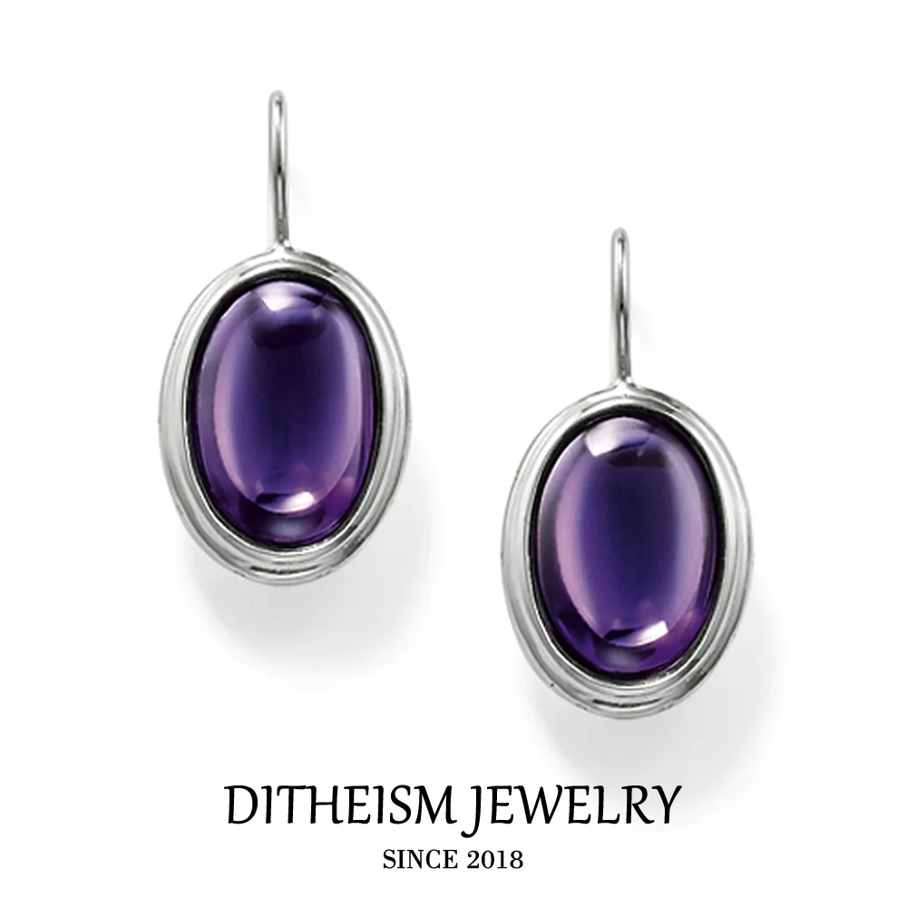 Purple Oval Opal Swan Neck Drop Earrings, 2018 New Crystal Fashion Jewelry Trendy 925 Sterling Silver Gift For Women
Purple Oval Opal Swan Neck Drop Earrings, 2018 New Crystal Fashion Jewelry Trendy 925 Sterling Silver Gift For Women