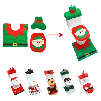 3pcs/set Happy Christmas Decorations Toilet Seat Cover and Rug Bathroom Set Fancy Santa Claus Toilet Foot Pad Seat Cover Cap
3pcs/set Happy Christmas Decorations Toilet Seat Cover and Rug Bathroom Set Fancy Santa Claus Toilet Foot Pad Seat Cover Cap