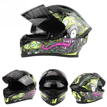 Universal Adult Full Face Motorcycle Bike Safety Half Helmet Double Lens Anti-fog motocross helmet motorcycle helmet New
Universal Adult Full Face Motorcycle Bike Safety Half Helmet Double Lens Anti-fog motocross helmet motorcycle helmet New